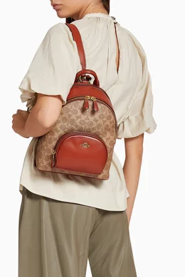 Buy Coach Brown Carrie Backpack 23 in Signature Canvas For Women Online Ounass UAE