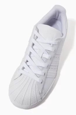 Buy adidas White Superstar Leather Sneakers For Boys Online Ounass UAE
