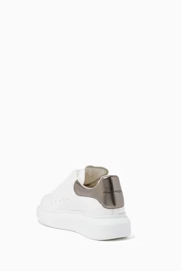 Alexander mcqueen metallic leather sneakers hot sale