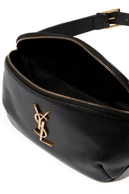Classic monogram belt bag in grain de poudre embossed leather 2025