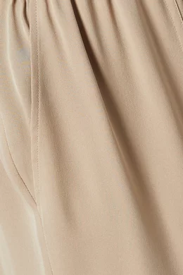 Buy Theory Neutral Ribbed Cuff Silk Jogger Pants For Women Online Ounass UAE