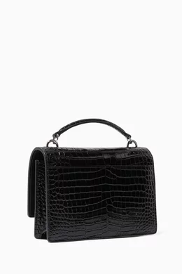 Sunset chain wallet in black and white leather new arrivals
