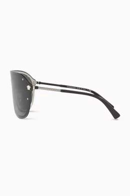 Buy Versace Black Frenergy Visor Sunglasses For Women Online Ounass UAE