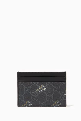 Gucci tiger print card holder sales