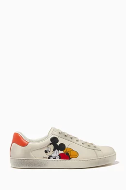 Buy Gucci Neutral x Disney Ace Sneakers in Leather For Men Online Ounass UAE