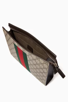 Gucci supreme web pouch clearance