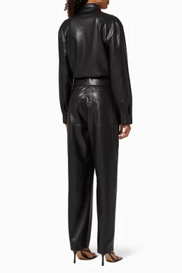 Nanushka leather jumpsuit sales