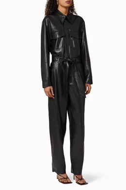 Nanushka leather jumpsuit 2025