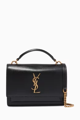 Sunset chain wallet in smooth leather hot sale