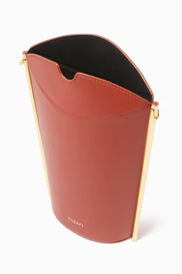Buy YUZEFI Brown Pitta Bag in Calf Leather For Women Online Ounass UAE
