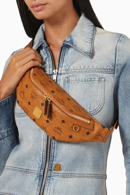 Buy MCM Brown Small Fursten Belt Bag in Visetos For UNISEX Online Ounass UAE