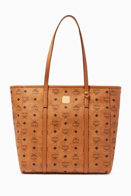 Buy MCM Brown Medium Toni Shopper in Visetos For Women Online
