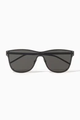 Buy SAINT LAURENT Silver Oversized Square Sunglasses For Women Online Ounass UAE