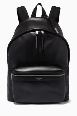 Buy SAINT LAURENT Black City Backpack in Matte Leather For Men Online Ounass UAE