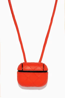 Buy Bottega Veneta Orange AirPods Pro Case in Intrecciato Nappa