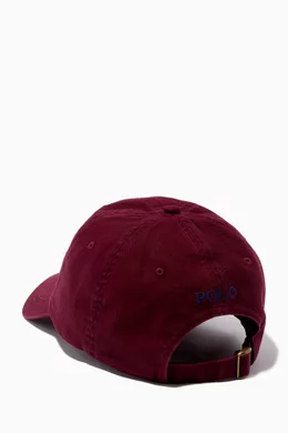 Buy Polo Ralph Lauren Burgundy Baseball Cap in Sustainable