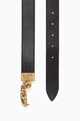 Buy Gucci Black Double G Buckle Reversible Belt in Leather For Men Online Ounass UAE
