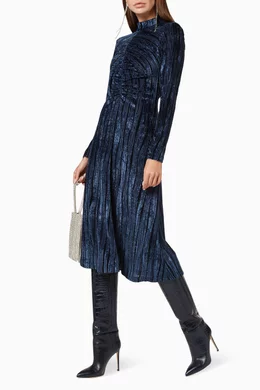 Stine goya blue velvet dress top