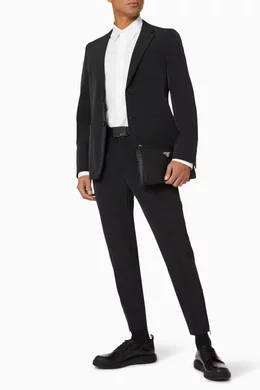 Buy Prada Black Technical Fabric Stretch Pants For Men Online