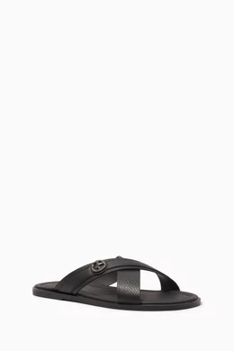 サンダル GIORGIO ARMANI SLIDE SANDALS GIORGIO ARMANI(ジョルジオ・アルマーニ) スライドサンダル