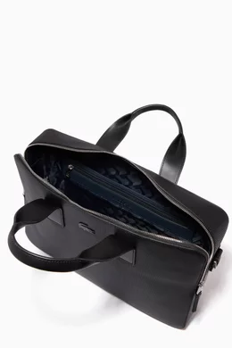 Buy Lacoste Black Chantaco Computer Bag in Matte Pique Leather For Men Online Ounass UAE