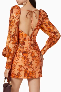 acler ladies charlotte floral dress Buy Acler Orange Charlotte Floral Dress For Women Online