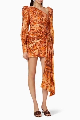 acler ladies charlotte floral dress Buy Acler Orange Charlotte Floral Dress For Women Online
