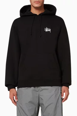 Buy Stussy Black Basic Stussy Cotton Jersey Hoodie For Men Online Ounass UAE