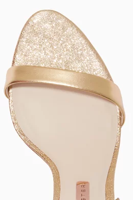 Buy Sophia Webster Gold Evangeline 85 Sandals in Metallic Nappa For Women Online Ounass UAE