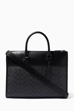 Buy Coach Grey Gotham Folio Briefcase in Signature Canvas For Men Online Ounass UAE
