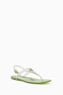 Buy Coach Green Natalee Jelly Thong Sandals in Transparent Rubber For Women Online Ounass UAE