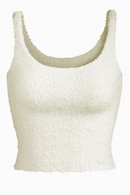 Buy SKIMS White Cozy Knit Tank For Women Online | Ounass UAE