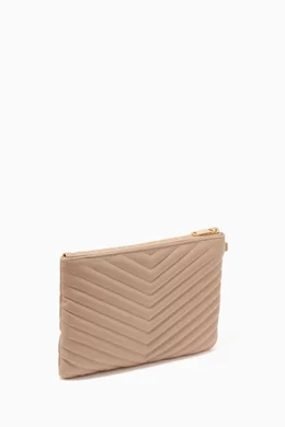Buy SAINT LAURENT Neutral Monogram Tablet Pouch in Matelasse Leather For Women Online Ounass UAE