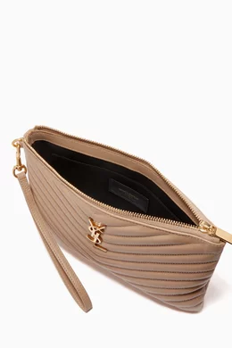 Monogram tablet pouch in matelassé leather shop