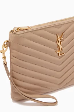 Monogram tablet pouch in matelassé leather clearance