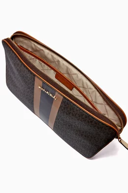 Buy Michael Kors Neutral Jet Set Stripe 15 Laptop Case in Logo Canvas Leather For Women Online Ounass UAE