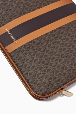 Buy Michael Kors Neutral Jet Set Stripe 15 Laptop Case in Logo Canvas Leather For Women Online Ounass UAE