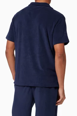 Buy Polo Ralph Lauren Blue Custom Slim Fit Terry Polo Shirt For