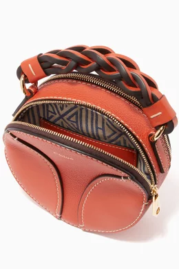 Buy Chloe Orange Mini Daria Round Bag in Grained Shiny Calfskin For Women Online Ounass UAE