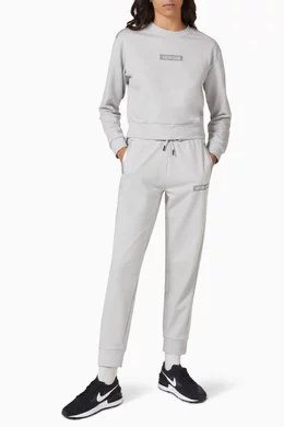 Buy Calvin Klein Performance Grey Relaxed Joggers in Cotton French Terry For Women Online Ounass UAE