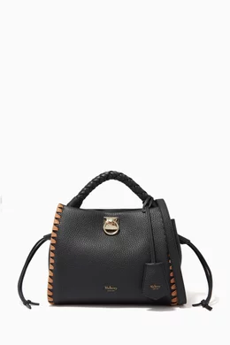 Buy Mulberry Black Small Iris Braided Edge Shoulder Bag in Heavy Grain Leather For Women Online Ounass UAE