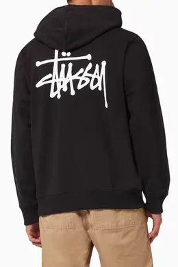 Buy Stussy Black Basic Stussy Hoodie in Cotton Blend Jersey For Men Online Ounass UAE
