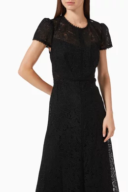Monique lhuillier black lace dress online