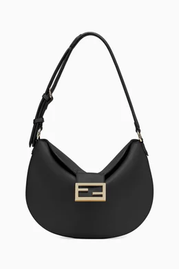 Buy Fendi Black Small Croissant Shoulder Bag in Leather For Women Online Ounass UAE