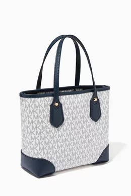 Buy Michael Kors White Extra Small Eva Tote Bag in Logo Canvas For Women Online Ounass UAE