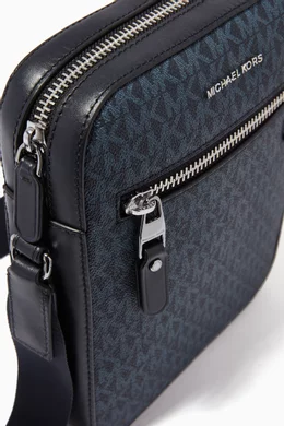 Buy Michael Kors Blue Henry Flight Bag in Logo Canvas For Men Online Ounass UAE