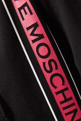 Buy Love Moschino Black Logo Tape Hoodie Sweatpants Set in Cotton For Women Online Ounass UAE