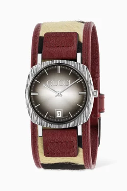 Buy Gucci Red Orologio Quartz Cuff Watch 35mm For UNISEX Online Ounass UAE
