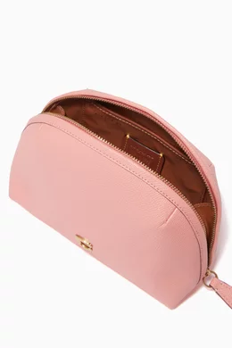 Coach cosmetic case 17 in crossgrain leather hot sale