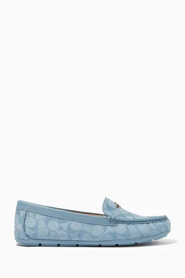 Buy Coach Blue Marley Denim Driver Loafer in Leather For Women